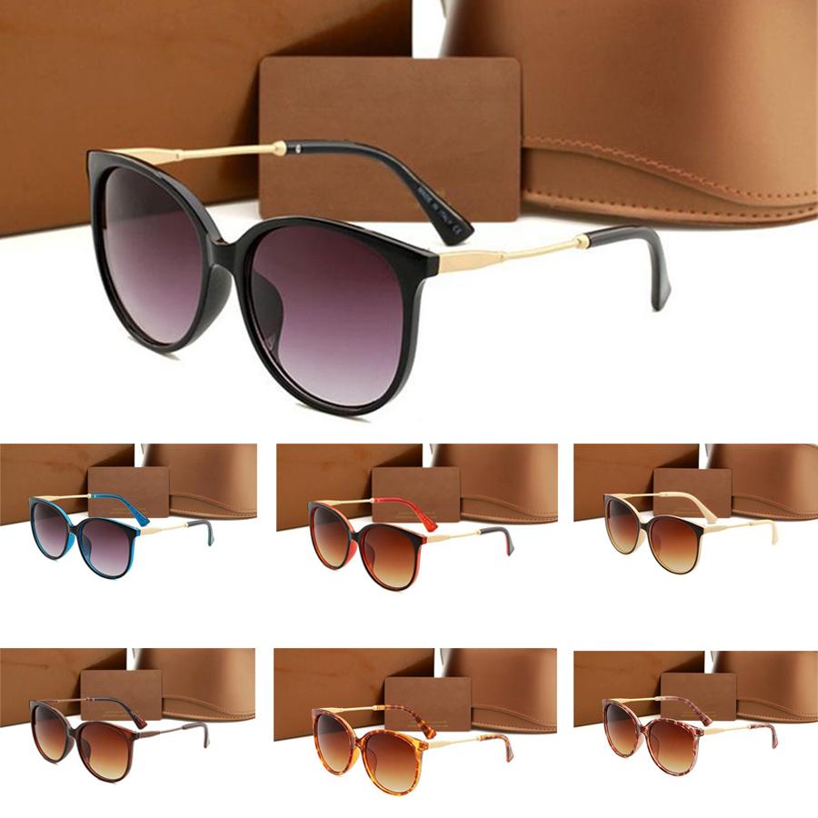 1719 Designer Sunglasses Mens Womens Sun Glasses Fashion Round Gold Frame UV400 Glass Lens Eyewear For Man Woman With Original Cases Boxs 7 Colors
