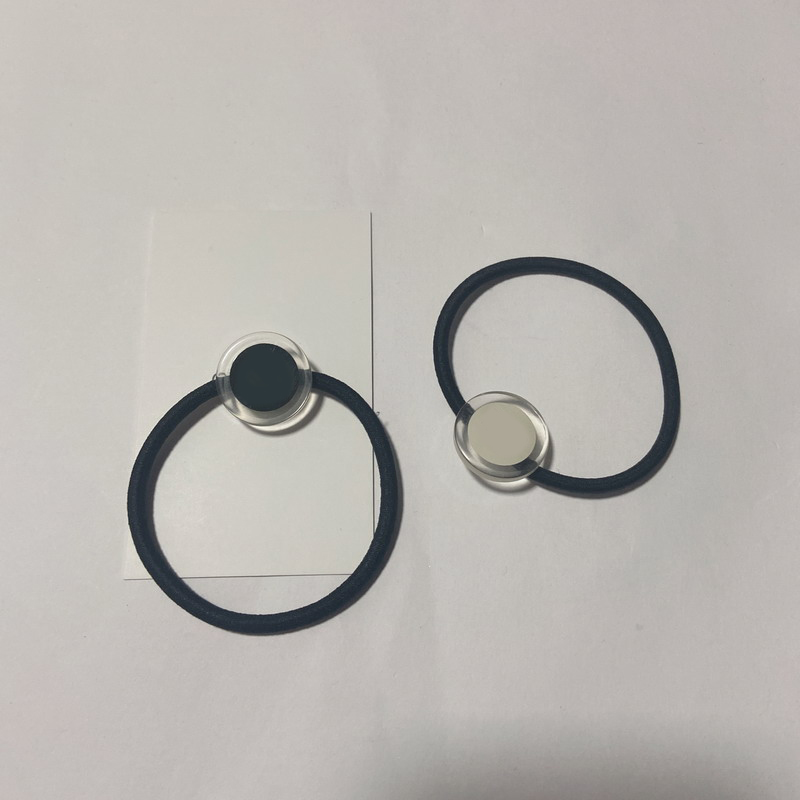 Fashion black and white acrylic transparent rubber bands head rope hairpin for ladies favorite headdress jewelry accessories vip gift