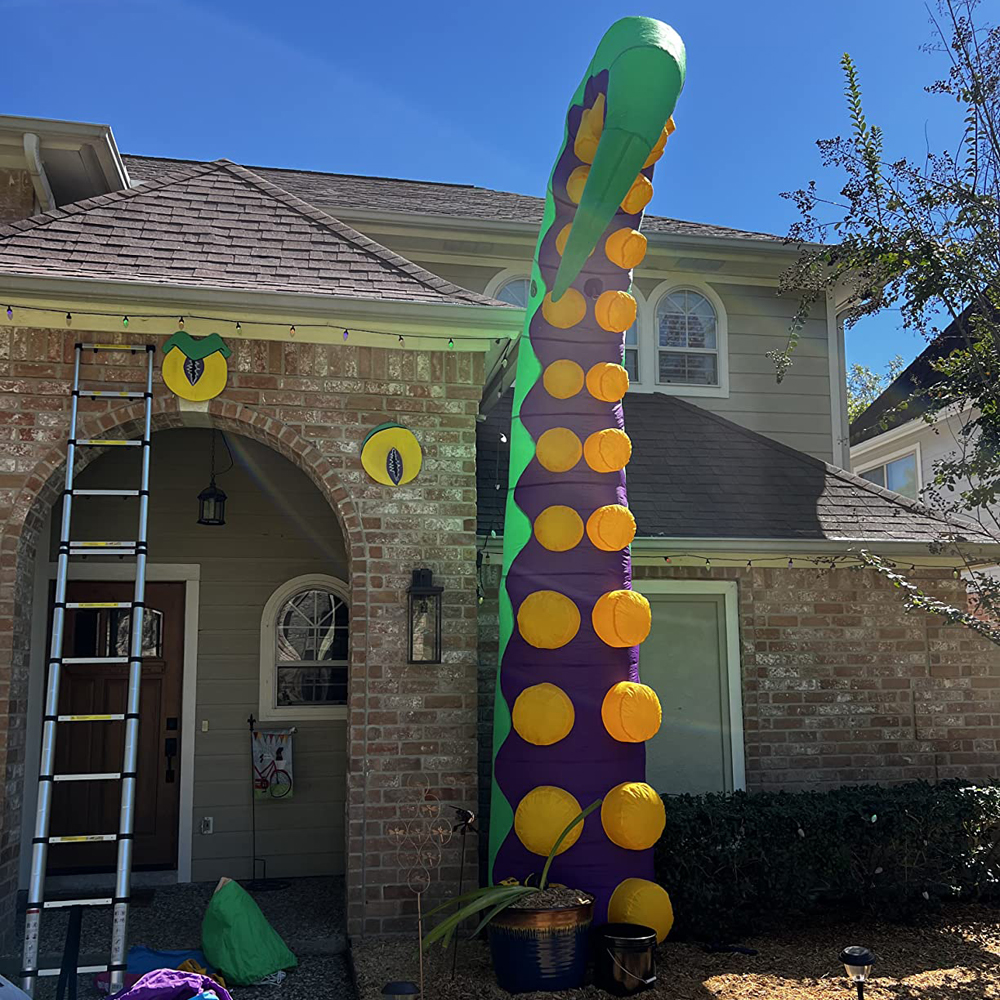 3mH Customized Urban-Art outdoor green giant inflatable octopus tentacle inkfish feet for halloween decoration&party decorations toys sports