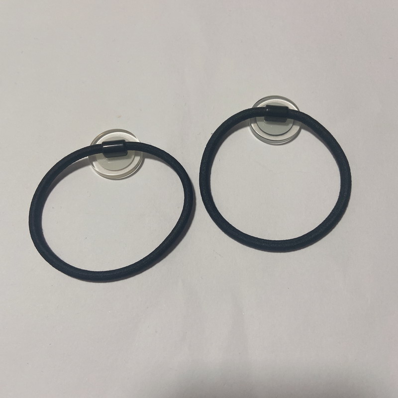 Fashion black and white acrylic transparent rubber bands head rope hairpin for ladies favorite headdress jewelry accessories vip gift