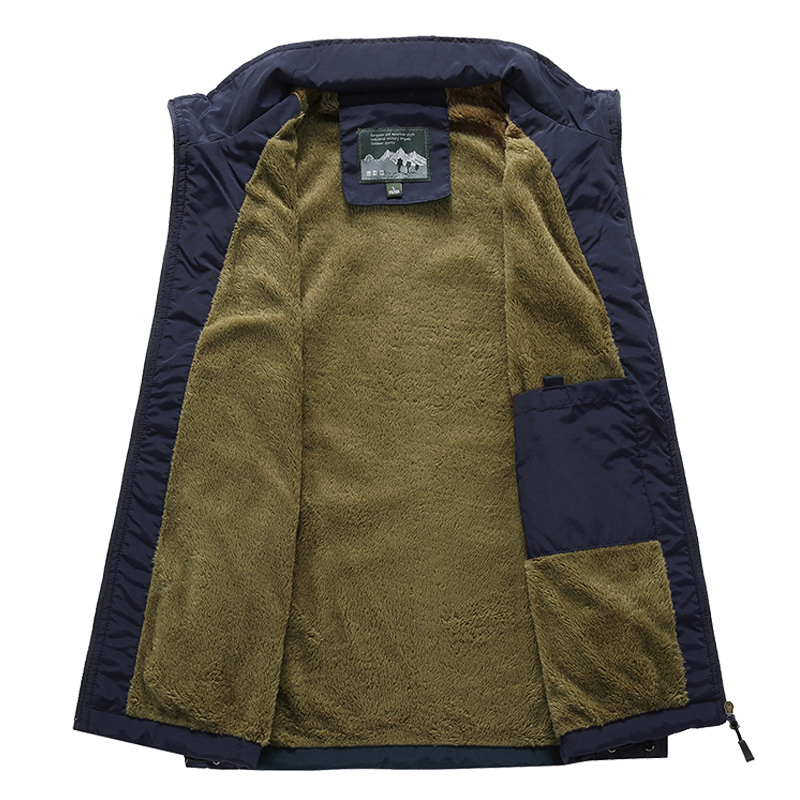 Men's Vests Winter Men Fleece Warm Vest With Many Pockets Autumn Male Casual Thick Multi Pocket Waistcoat Pographer Sleeveless Jacket 230223