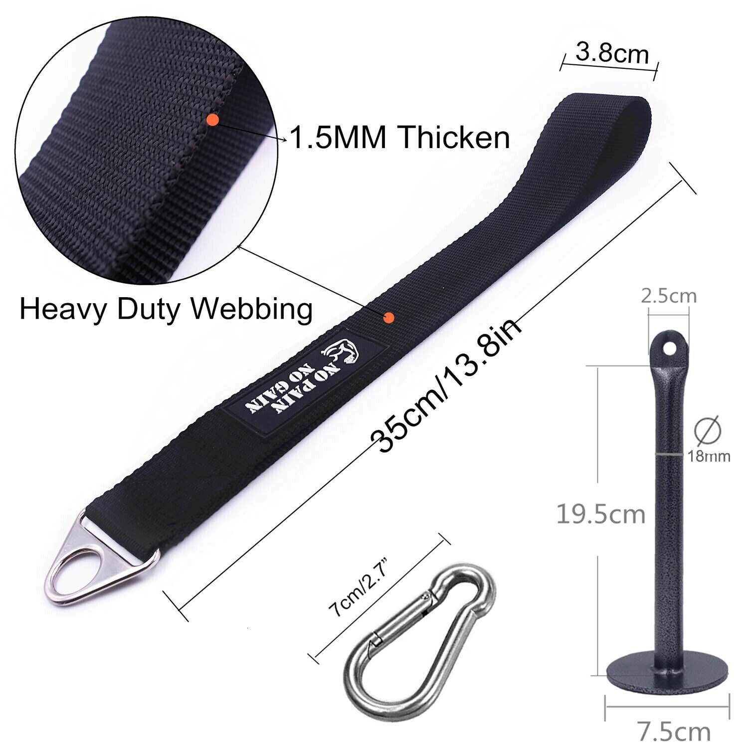 Power Wrists Fitness Arm Wrestling Training Strap Belt Handle Forearm Exerciser Strengthener Power Trainer for Cable Machine and F