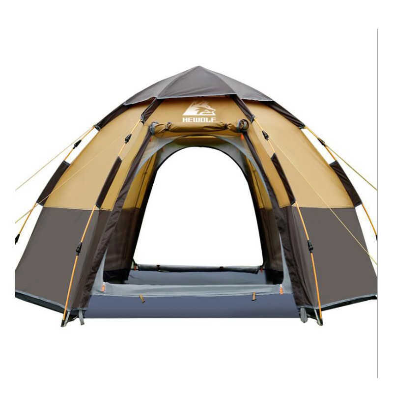 Tents and Shelters Hewolf Outdoor 34 Person Automatic Party Family Hiking Tent Huge Self Driving Beach Pegola Thickened Rainproof Camping Awning J230223
Tents and Shelters Hewolf Outdoor 34 Person Automatic Party Family Hiking Tent Huge Self Driving Beach Pegola Thickened Rainproof Camping Awning J230223