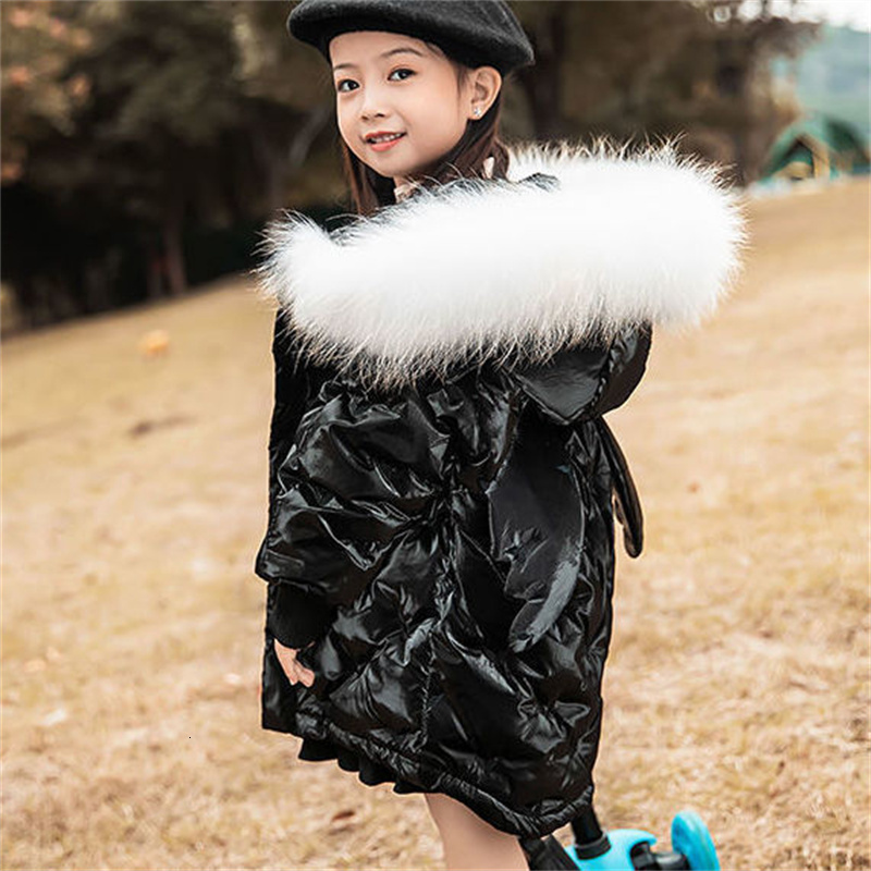 Jackets Winter Girls Coats Fashion Shiny Wing Outerwear Teens Thicken Warm Down Kids Clothes For 3-10 Year Long Parkas 230222