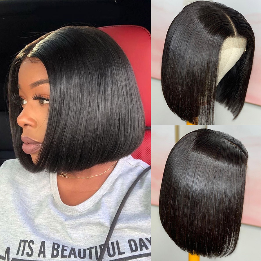 180 Density Short Bob Wig Glueless Closure Wig Human Hair Wigs For Women Brazilian Straight Human PrePlucked Hair, Others color
180 Density Short Bob Wig Glueless Closure Wig Human Hair Wigs For Women Brazilian Straight Human PrePlucked Hair, Others color