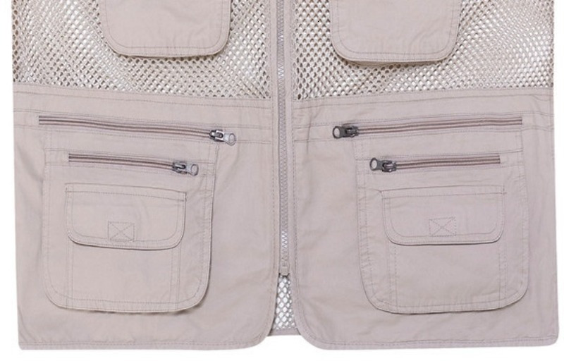 Men's Vests Casual Loose Cotton Men VNeck Mesh Zipper Sleeveless Mens Jacket Spring Summer Male with Many Pockets 230223