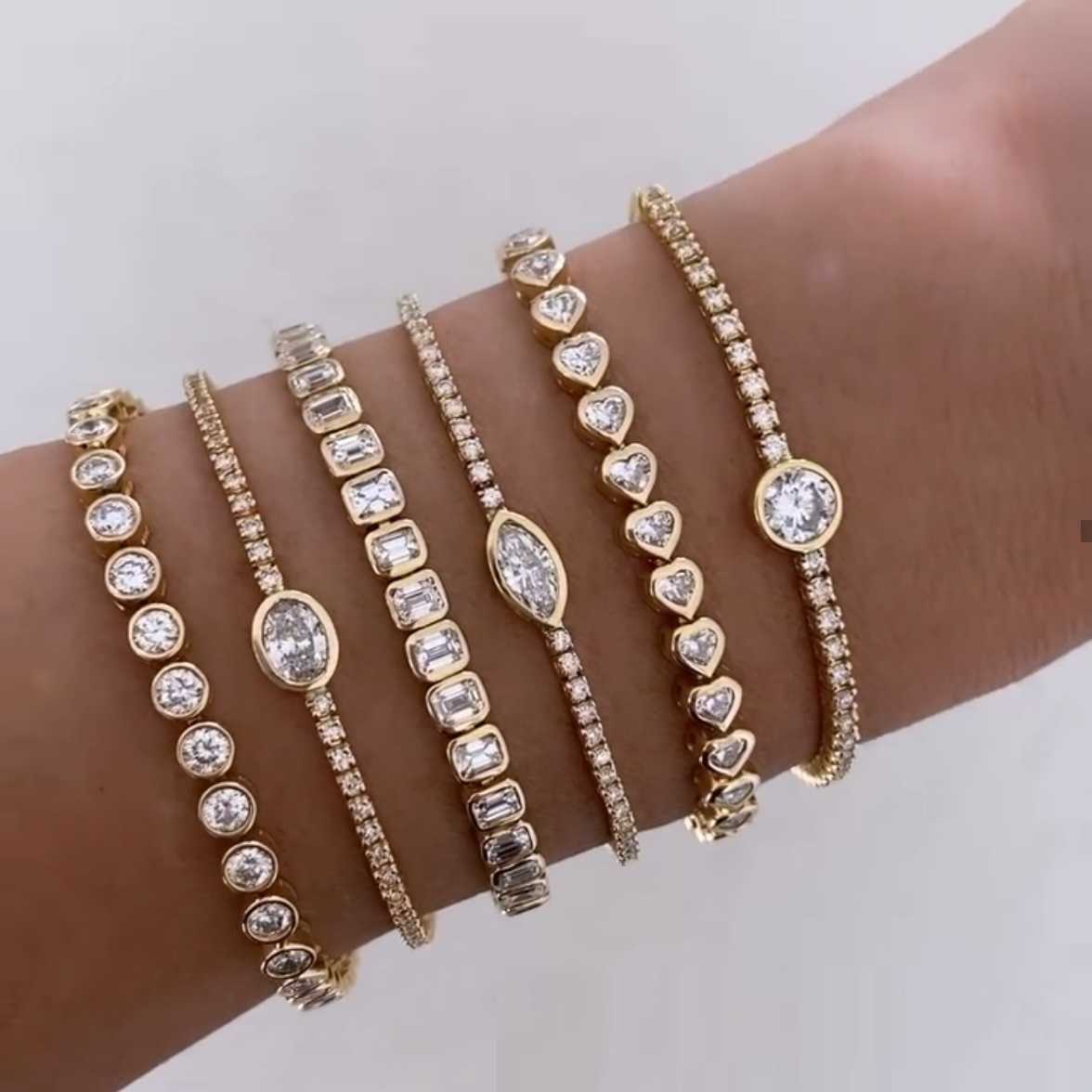 Link Chain Iced Out Bling Fashion Women Jewelry Geometric Thin Slim 2.5MM CZ Tennis Chain Women Girl Bracelet High Quality G230222
