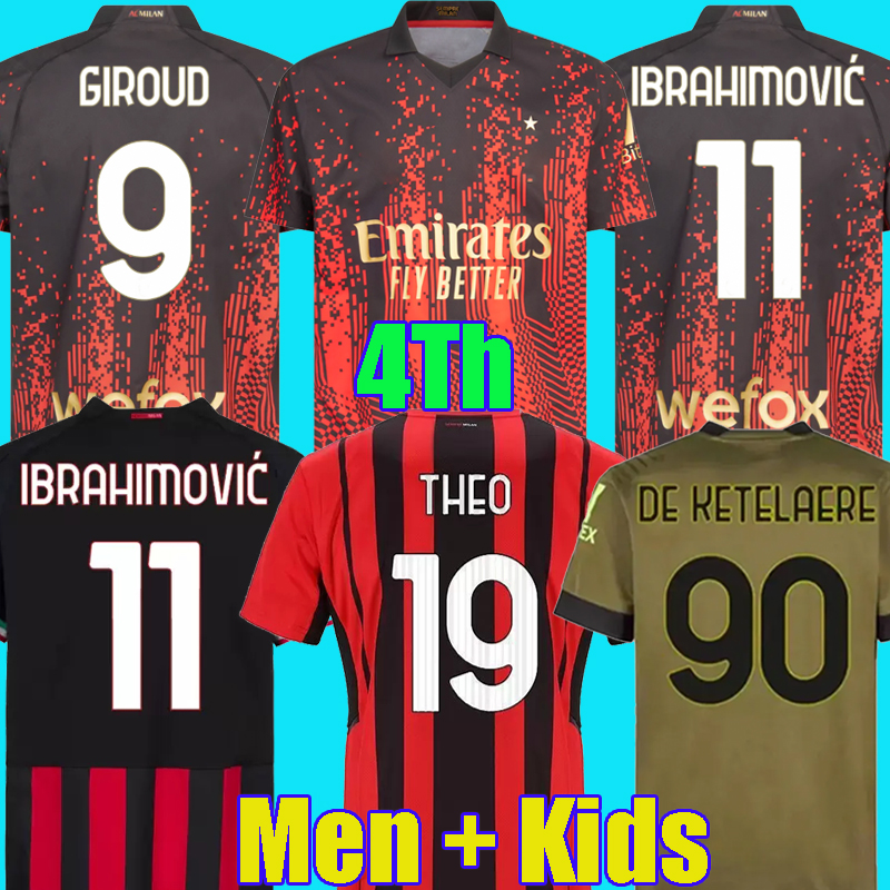 IBRAHIMOVIC 22 23 KOCHE soccer jerseys AC MILANS GIROUD DE KETELAERE R. LEAO TONALI THEO football shirt special fourth 4th men kids kit uniforms, 2023 men home
IBRAHIMOVIC 22 23 KOCHE soccer jerseys AC MILANS GIROUD DE KETELAERE R. LEAO TONALI THEO football shirt special fourth 4th men kids kit uniforms, 2023 men home