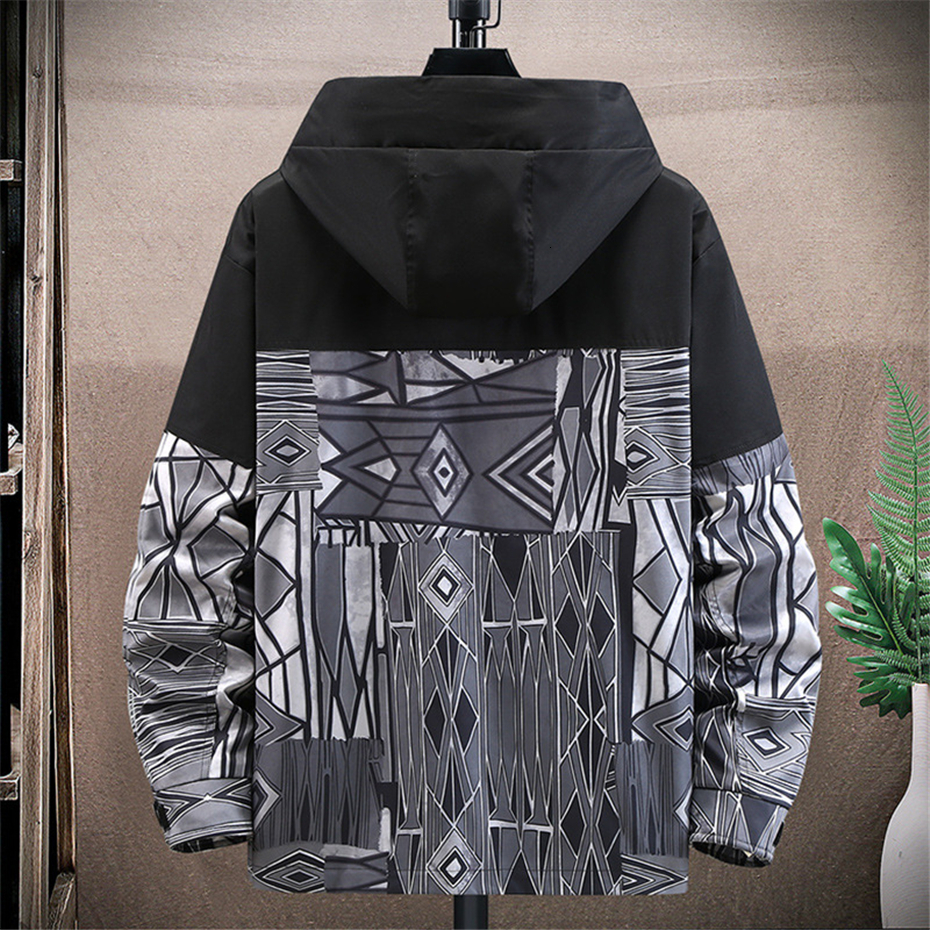 Men's Jackets Plus Size 10XL 11XL Men Hip Hop Streetwear Patchwork Coat Male Hooded Big 230223