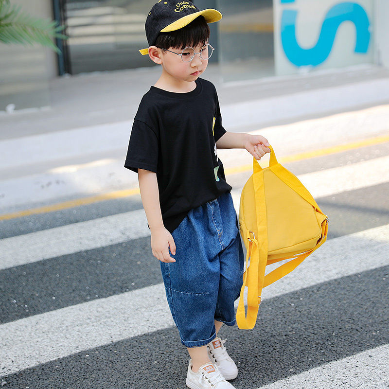 Jeans Spring Autumn Boy's And Girl's Baby Casual Trousers Small And Medium-sized Boys Carrot Pants All-match Harlan Baggy P 230223