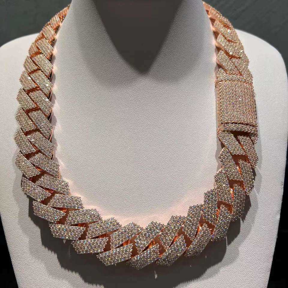 Rapper Chain Hip Hop Jewelry 24mm Miami Cuban Chain Diamond 925 Sterling Silver Iced Out Cuban Chain Men Vvs Moissanite Necklace
Rapper Chain Hip Hop Jewelry 24mm Miami Cuban Chain Diamond 925 Sterling Silver Iced Out Cuban Chain Men Vvs Moissanite Necklace