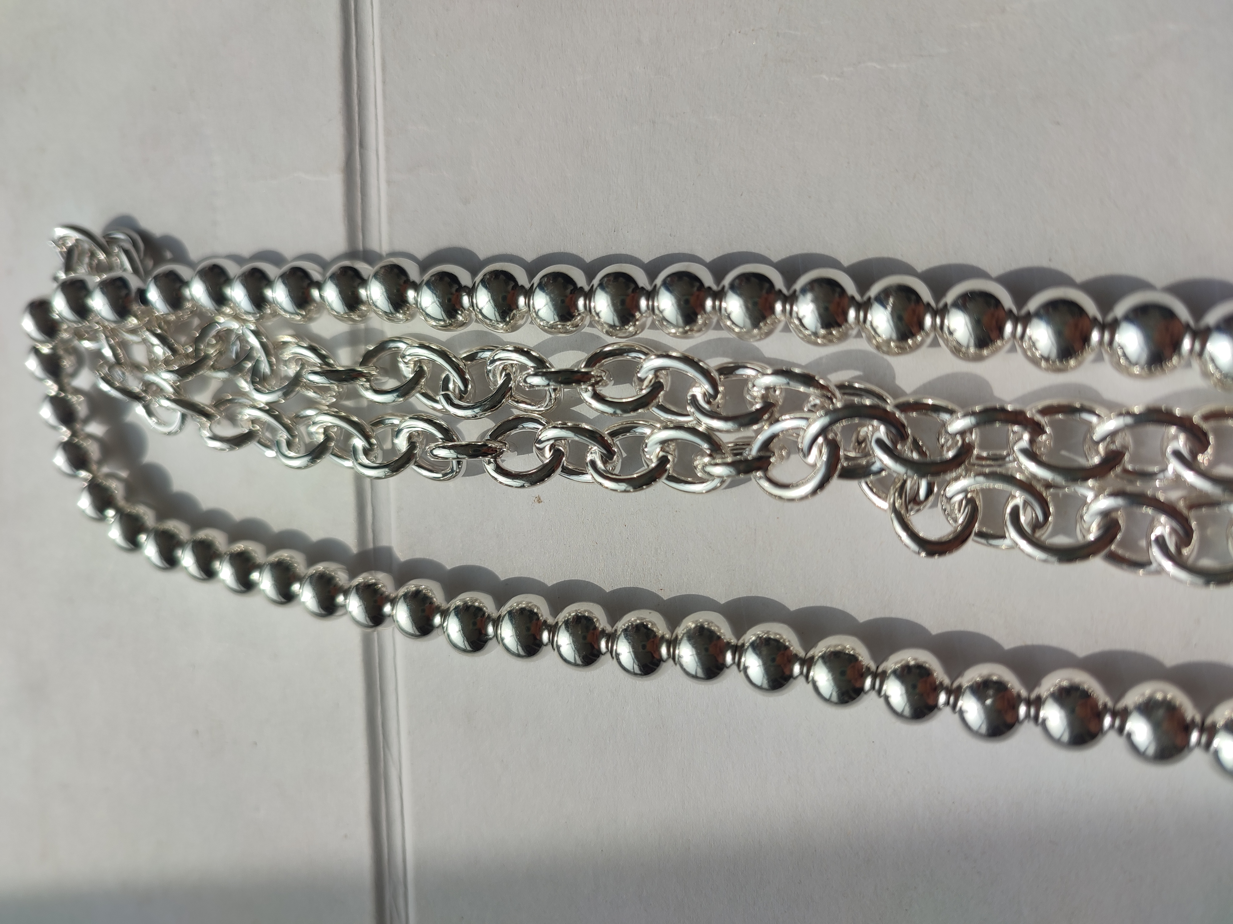 silver necklace 8mm Ball chain mens jewelry heart pendant necklace set ring fashion for jewlery designer gold chain womens couple 18K bracelets Wedding Party gift