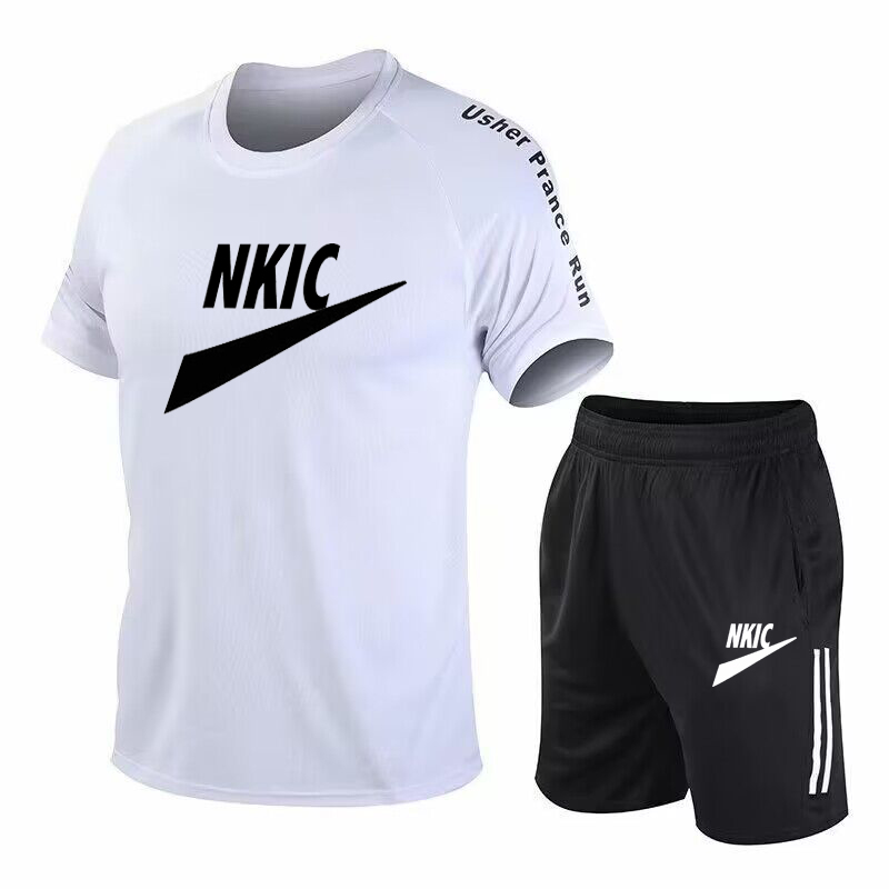 Men's Tracksuit Brand printing Sport 2 Piece Set Summer Short Sleeve TShirt and Shorts Casual Fashion T-Shirt basketball Shorts Suit Plus Size -5XL, Black 1
Men's Tracksuit Brand printing Sport 2 Piece Set Summer Short Sleeve TShirt and Shorts Casual Fashion T-Shirt basketball Shorts Suit Plus Size -5XL, Black 1