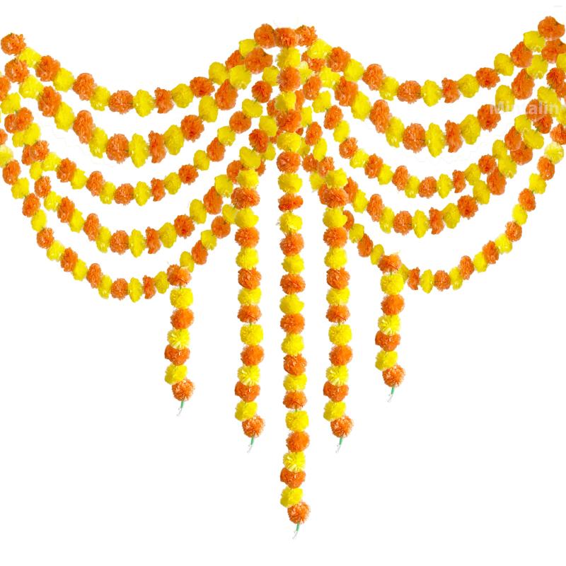 Decorative Flowers Marigold Flower Garland With 30Pcs Artificial For Diwali Home DIY Wreath Craft Decor Wedding Party, Yellow
Decorative Flowers Marigold Flower Garland With 30Pcs Artificial For Diwali Home DIY Wreath Craft Decor Wedding Party, Yellow