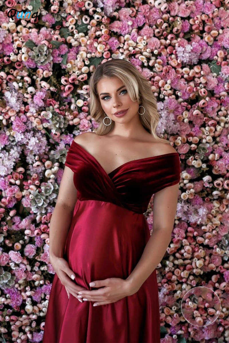 Maternity Dresses Qunq Spring Autumn Pregnant Woman Clothes Solid V Neck Sleeveless Splice Pleat Dress Vintage Elegant Causal Maternity Dresses R23022