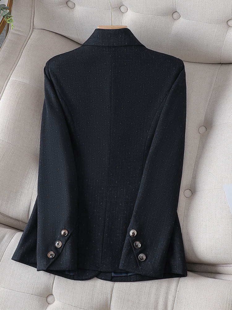 Women's Suits Blazers Arrival Pink Black Plaid Ladies Formal Blazer Women Female Long Sleeve Single Button Slim Business Work Wear Jacket Coat 23