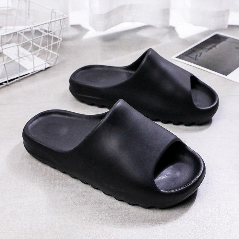 Slippers Women Summer Slides Breathable Cool Beach Fish Mouth Flip Flops Men Sandals Lightweight Bone White Plus Size 36-45