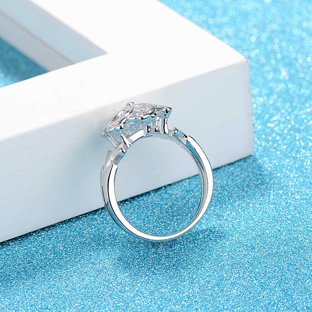 Band Rings 2022 Fashion Silver Color Wedding Ring For Women Men The Galadriel Nenya Windmill Shape Jewelry Christmas Friends Gift Rings G230213