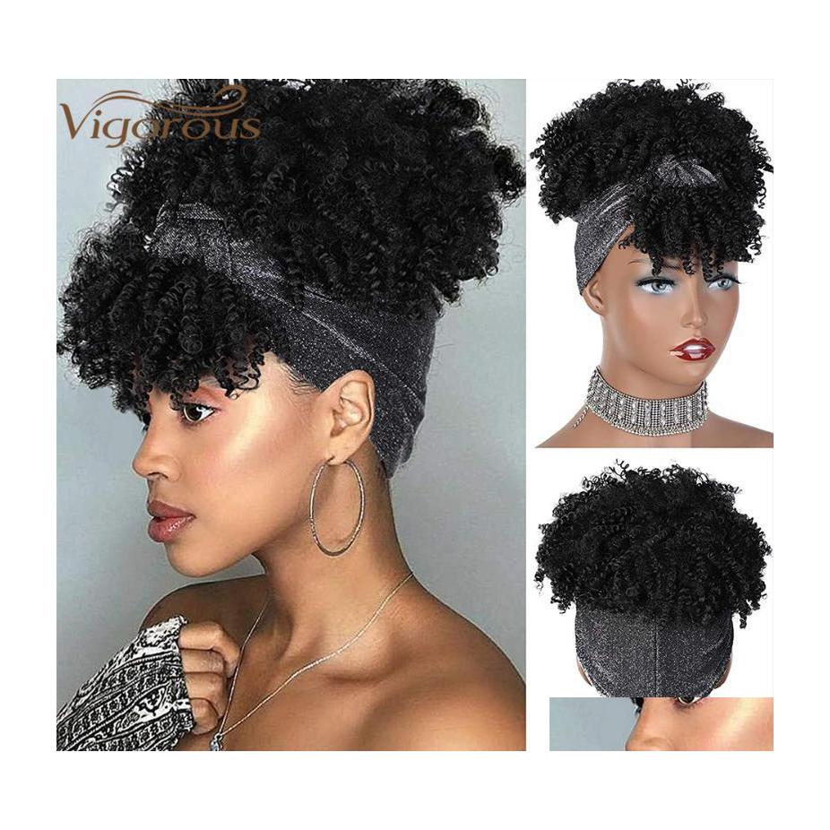 Synthetic Wigs Vigorous Headband Short Black Kinky Curly Wig With Bangs Afro Puff For Women Sier Turban Head Wrap Drop Delivery Hair Dhs2G, Red no bangs
Synthetic Wigs Vigorous Headband Short Black Kinky Curly Wig With Bangs Afro Puff For Women Sier Turban Head Wrap Drop Delivery Hair Dhs2G, Red no bangs