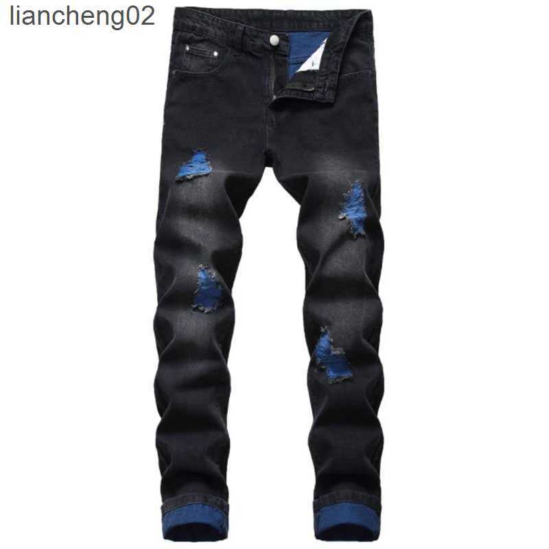 Men's Jeans 2021 Men's Ripped Jeans Autumn Designer Slim Fit Black Blue Denim Pants Male Jeans Distressed Destroyed Trousers W0223, 509black
Men's Jeans 2021 Men's Ripped Jeans Autumn Designer Slim Fit Black Blue Denim Pants Male Jeans Distressed Destroyed Trousers W0223, 509black