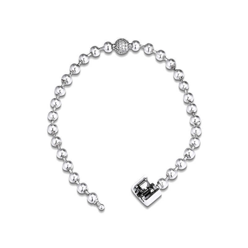 Link Chain QANDOCCI Beads Pave Chain Bracelets % 925 Sterling-Silver-Jewelry Free Shipping G230222