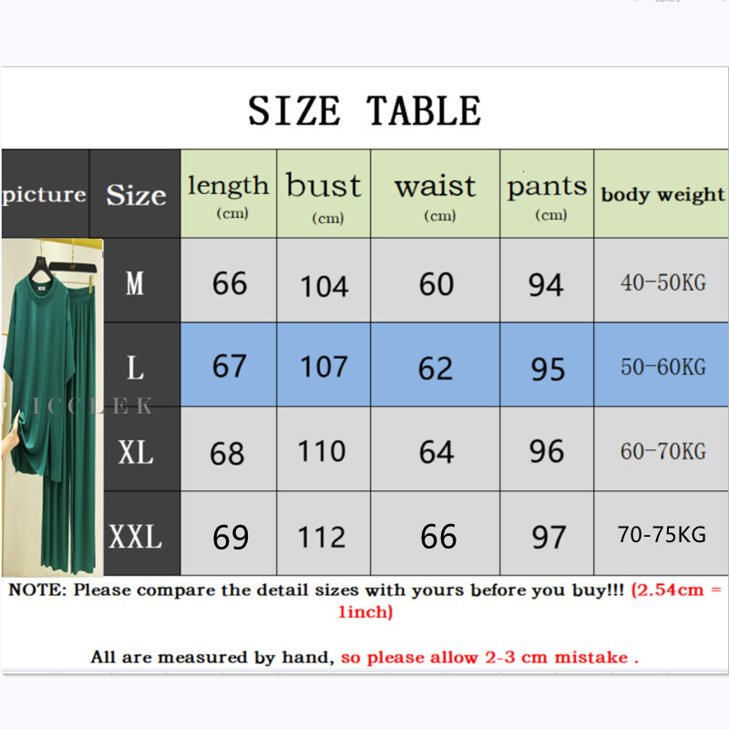 Women's Sleepwear ICCLEK Ladies Ice Silk Pajamas 2 Piece Set Fashion Simple Short-sleeved Home Service Autumn Round Neck Trousers Casual Wear Sui