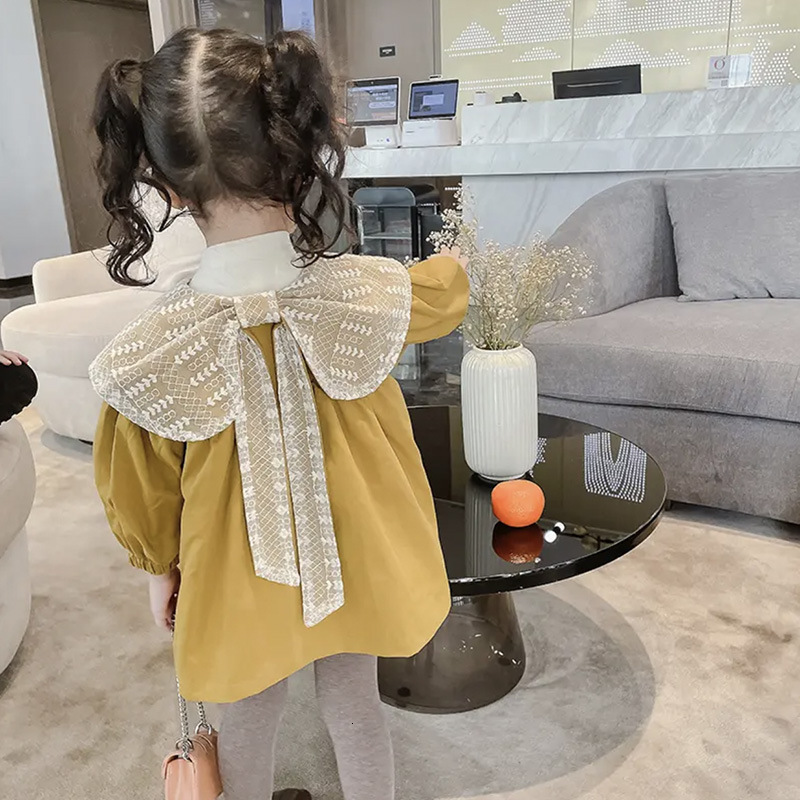 Hoodies Sweatshirts Girls Trench Coats Autumn Fashion Korean Kids Jacket Windbreaker for Children's Clothing Outerwear Baby Girl Clothes 230222
