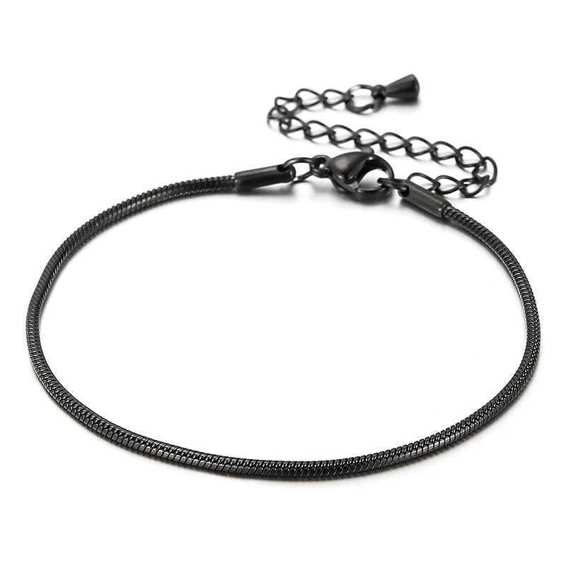 Link Chain Fashion Women Cable Stainless Steel Silver Color Chain Gold Color Bead Bracelets Jewelry A Gift G230222