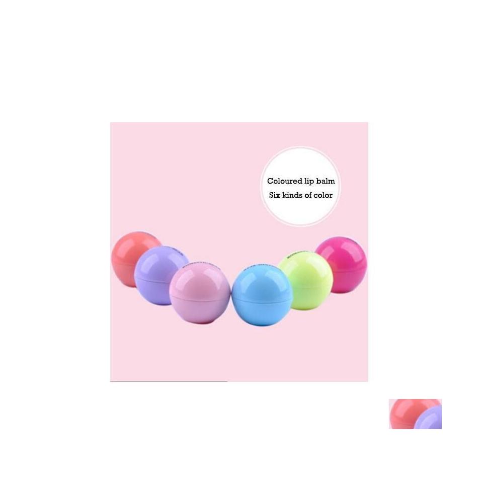 Lip Balm 3D Lips Makeup Ball Lipstick Moisturizing Natural Plant Sphere 6Colors Pomade Fruit Embellish Drop Delivery Health Beauty Dhxny