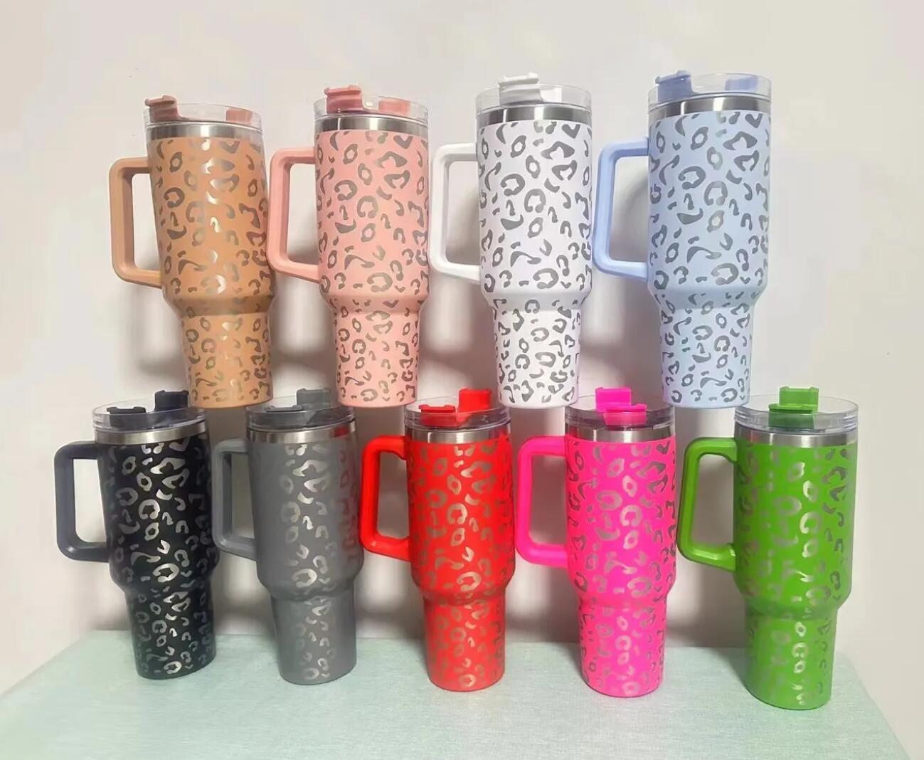 40oz Leopard Stainless Steel Tumbler with Handle Lid Straw Big Capacity Beer Mug Water Bottle Outdoor Camping Cup Vacuum Insulated Drinking Tumblers GJ0310, Stainless steel color
40oz Leopard Stainless Steel Tumbler with Handle Lid Straw Big Capacity Beer Mug Water Bottle Outdoor Camping Cup Vacuum Insulated Drinking Tumblers GJ0310, Stainless steel color
