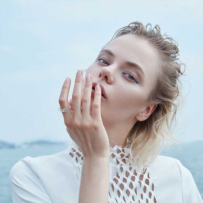 Band Rings New Minimalist Anxiety Ring for Women Fidget Rings Men Anti-stress Rotate Spinner Meditation Beads Ring Jewlery Gift Copper G230213
