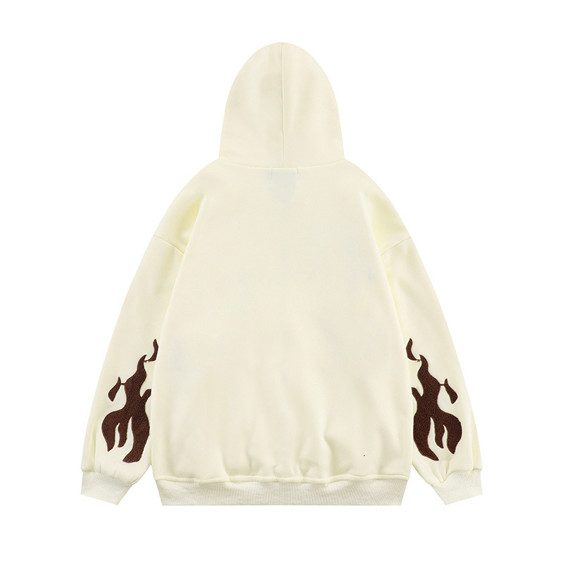 Mens Hoodies Sweatshirts Gothic Letters Print Oversized Zip Up Hoodie Autumn Winter Streetwear Long Sleeve Cotton Jackets 230222