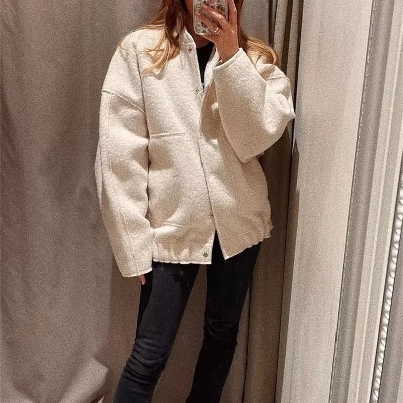 Women's Jackets TRAF 2023 Bomber Y2K Streetwear In Outerwears Tweed For Women Button Faux Wool And Blends 230222, Gray
Women's Jackets TRAF 2023 Bomber Y2K Streetwear In Outerwears Tweed For Women Button Faux Wool And Blends 230222, Gray