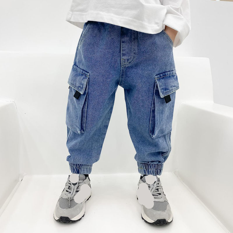 Jeans Boys Jeans Student Autumn Spring Children Pants Toddler Kids Trousers Clothes For Baby Boy Pants 230223