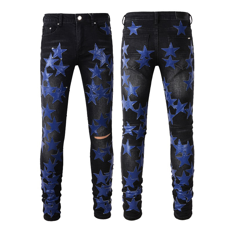 Mens Fashion Skinny Straight Slim Ripped Jean elastic Casual Motorcycle Biker Stretch Denim Trouser Classic Pants jeans size 28-40 #SHOPEE71