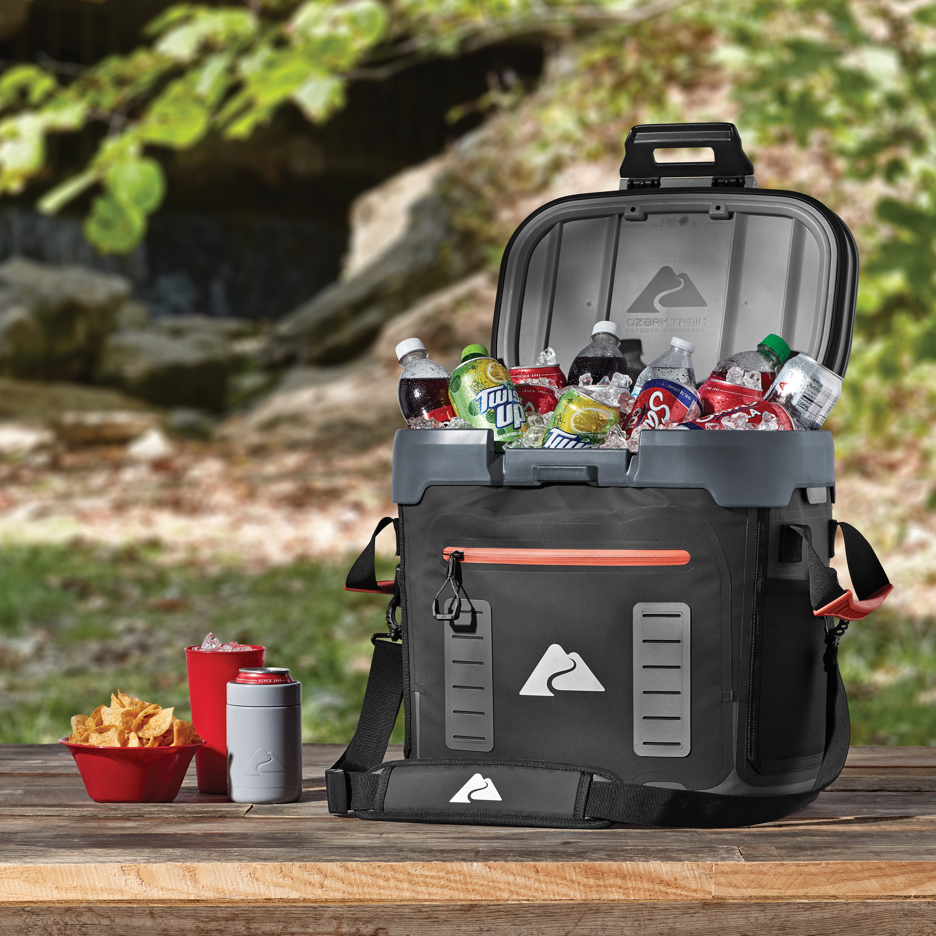 Ozark Trail 36 Can Welded Hard Sided Cooler Gray Black