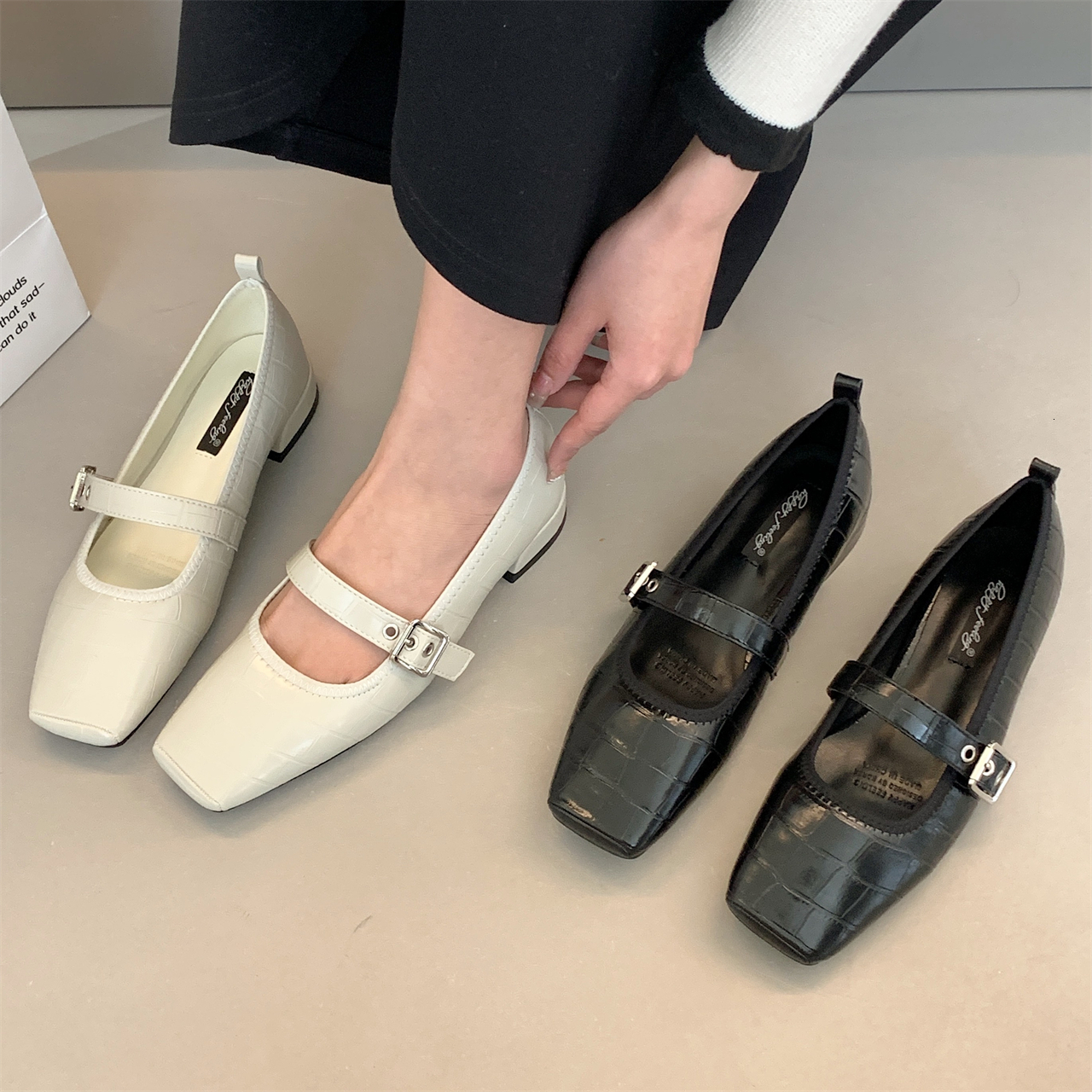 Dress Shoes Bailamos Women Buckle Mary Janes 2023 Solid Flats Ladies Vintage Loafers Female Womens Mujer 230224, Beige
Dress Shoes Bailamos Women Buckle Mary Janes 2023 Solid Flats Ladies Vintage Loafers Female Womens Mujer 230224, Beige