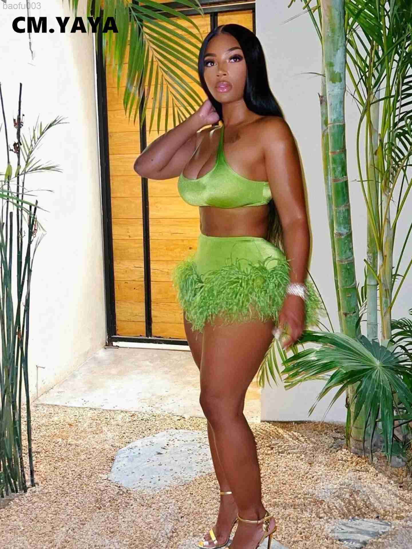 Two Piece Dress CM.YAYA Workout Women Two 2 Piece Set Outfits Sweatsuit 2022 Summer Mini Tank and Feather Shorts Sexy Matching Set Tracksuit W0224, Black
Two Piece Dress CM.YAYA Workout Women Two 2 Piece Set Outfits Sweatsuit 2022 Summer Mini Tank and Feather Shorts Sexy Matching Set Tracksuit W0224, Black