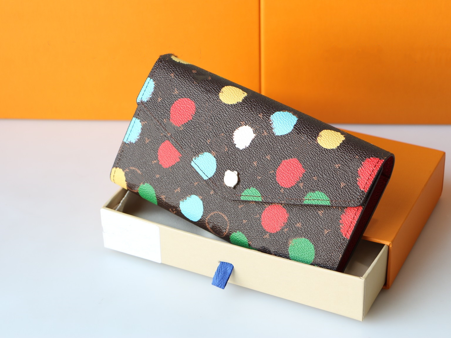 L 23SS X Yayoi Kusama Multicolor Dot Wallet Designer Coin Card Holders Purse High Quality SARAH KEY POUCH Leather Envelope Wallets Credit Card Holder M81864/M81980, #1
L 23SS X Yayoi Kusama Multicolor Dot Wallet Designer Coin Card Holders Purse High Quality SARAH KEY POUCH Leather Envelope Wallets Credit Card Holder M81864/M81980, #1