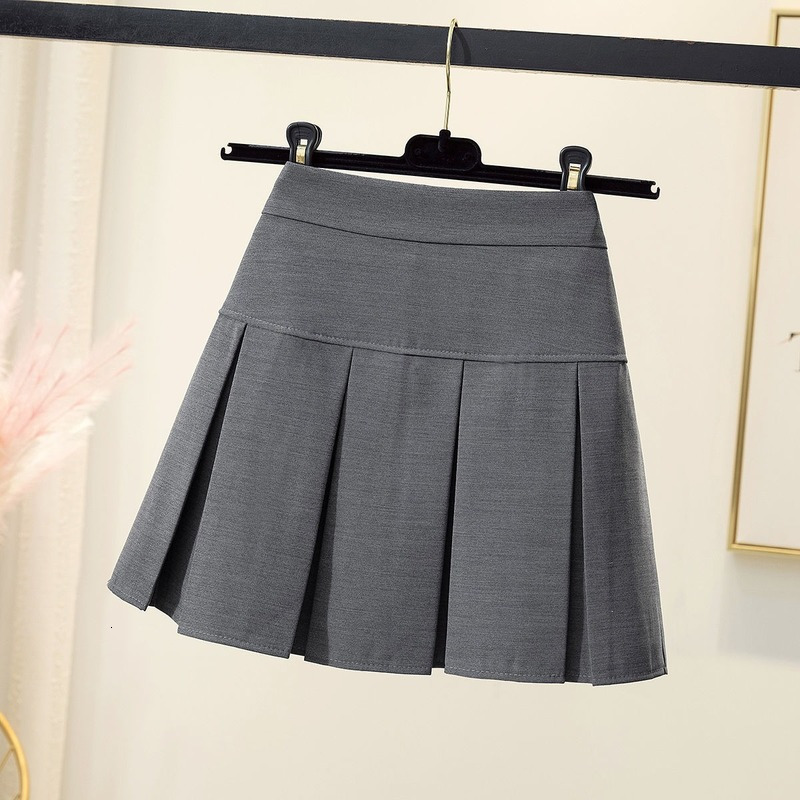 Skirts Women Solid Color Pleated Students Daily Allmatch Retro Sundress Maiden Teens Simple Patchwork Casual Summer Empire Chic 230224