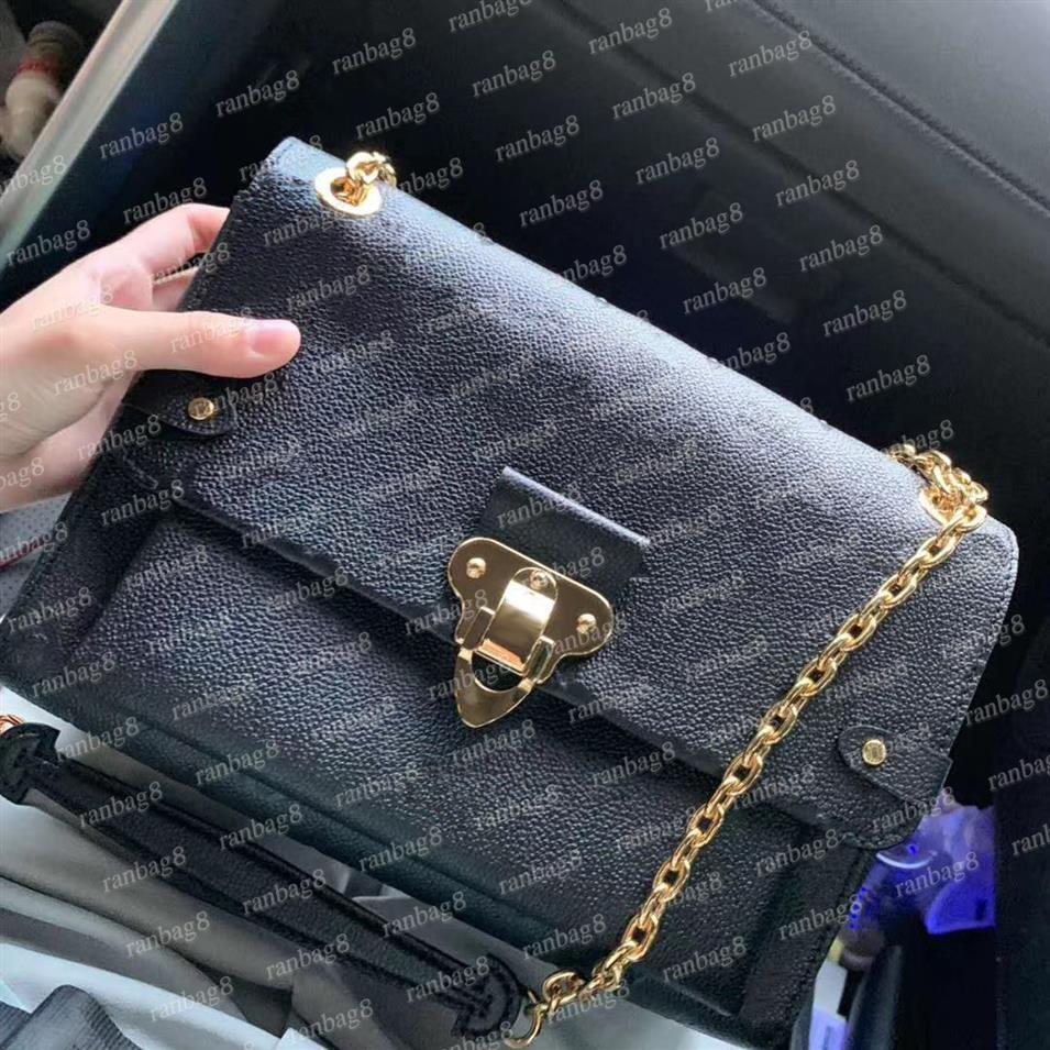 Women's Embossed Leather Vavin Bags Designer Chain Handbag Shoulder Bag Double Chain Crossbody Purse Medium Mix Colors high q235i, Mono black 
Women's Embossed Leather Vavin Bags Designer Chain Handbag Shoulder Bag Double Chain Crossbody Purse Medium Mix Colors high q235i, Mono black