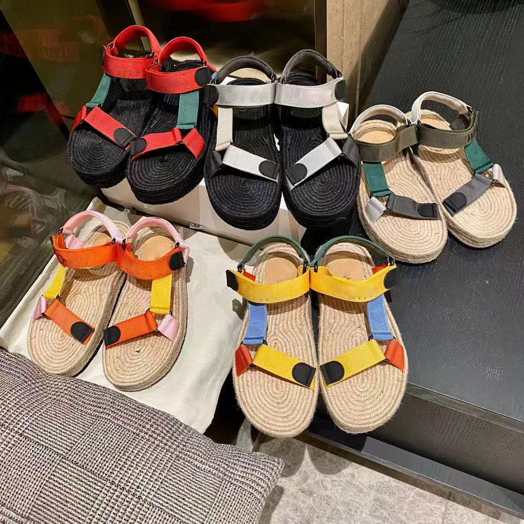 Designer Luxury Women Strappy Espadrille Platform Casual Sandal Slide Sandals Weave Straw Shoes Nylon Webbing Fabric Straps Embroidered Jute Sole Size 35-45, Color 4
Designer Luxury Women Strappy Espadrille Platform Casual Sandal Slide Sandals Weave Straw Shoes Nylon Webbing Fabric Straps Embroidered Jute Sole Size 35-45, Color 4