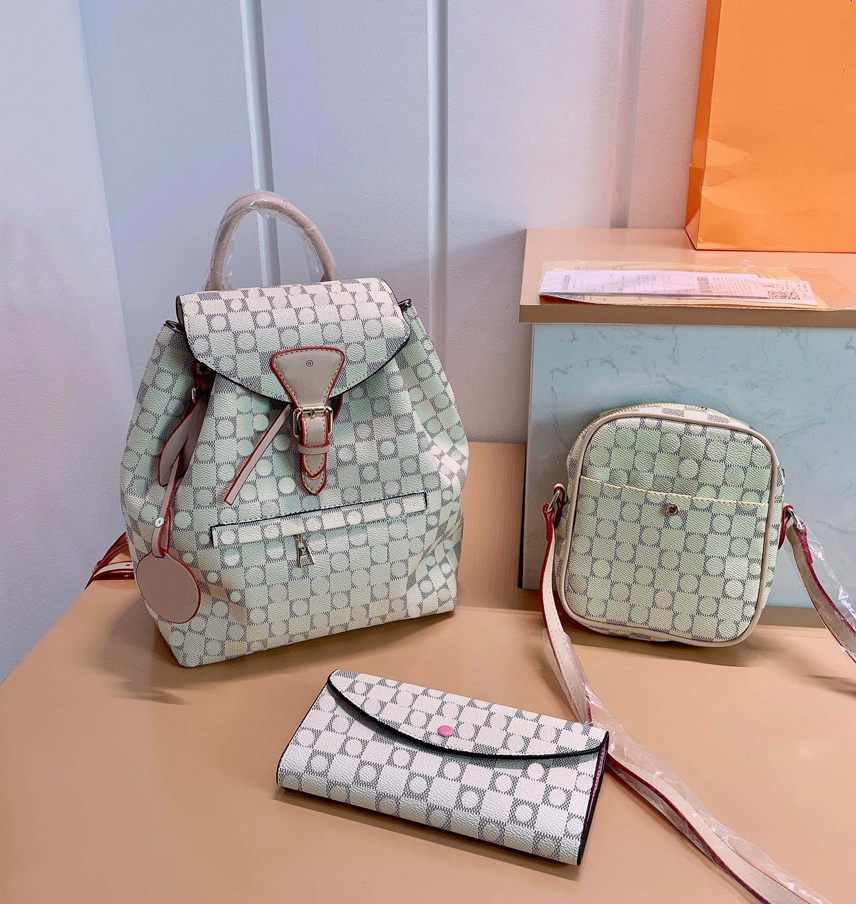Designer Three-piece bag Totes Backpack Luxury Brand Zipper Wallets Women HandBags Tote Real Leather Bags Lady Plaid Purses Duffle Luggage by fenhongbag 050, #1
Designer Three-piece bag Totes Backpack Luxury Brand Zipper Wallets Women HandBags Tote Real Leather Bags Lady Plaid Purses Duffle Luggage by fenhongbag 050, #1