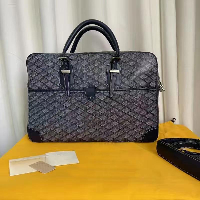 handbag Briefcases men goya Women bag laptop Genuine leather zipper Single shoulder Highest quality shoulde tote single-sided Real A3