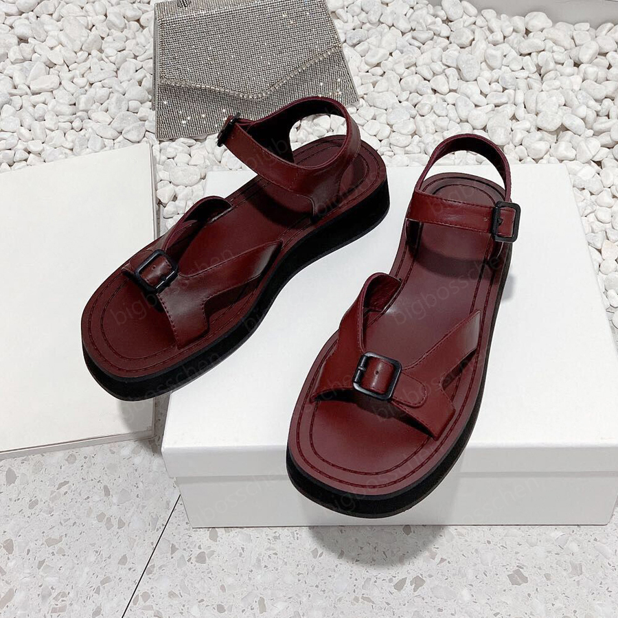 Sandals ladies casual shoes the row designer fashion brand leather thick bottom buckle open toe black burgundy 2023 summer new outdoor beach shoes 35-40 with box
Sandals ladies casual shoes the row designer fashion brand leather thick bottom buckle open toe black burgundy 2023 summer new outdoor beach shoes 35-40 with box