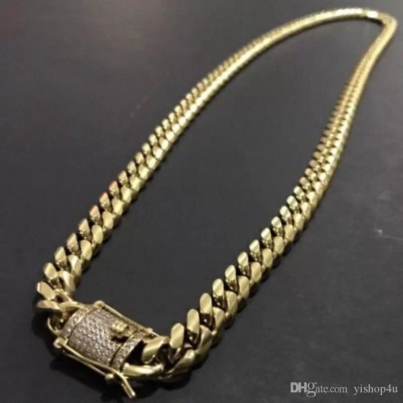 mens 18K Gold Tone 316L Stainless Steel Cuban Link Chain Necklace Curb Cuban Link Chain with Diamonds Clasp Lock 8mm/10mm/12mm/14mm/16mm/18m i4Jk#
mens 18K Gold Tone 316L Stainless Steel Cuban Link Chain Necklace Curb Cuban Link Chain with Diamonds Clasp Lock 8mm/10mm/12mm/14mm/16mm/18m i4Jk#