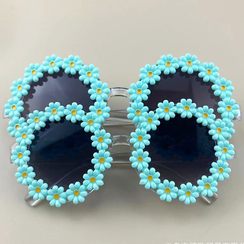 Kids Sunglasses Adult Round Flower Fashion Sunglasse Girls Boys Sport Shades Glasses UV400 Outdoor Sun Eyewear 7 Colors Z260305