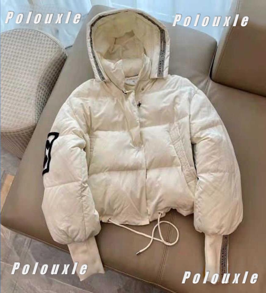 Womans Designer Channel Down JEAN Jacket Autumn And Winter Women Puffer Jackets Coat Embroidery C Lapel Hooded Zipper Casual Short