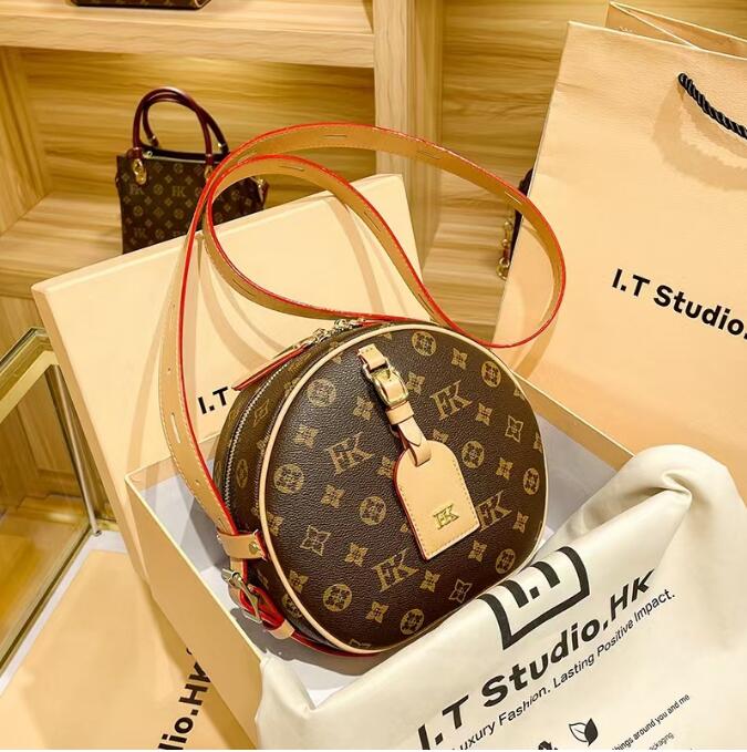 Women shoulder Bag Round Cake Packages Fashion Designers Cross-body Bags Ophidia Series Superfine Fiber Zipper Held Cross Body, Brown old flowers
Women shoulder Bag Round Cake Packages Fashion Designers Cross-body Bags Ophidia Series Superfine Fiber Zipper Held Cross Body, Brown old flowers