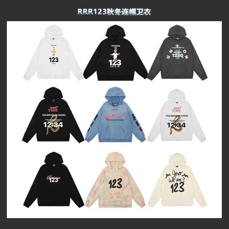 Patchwork Tie Dye Vintage RRR123 FOG Hoodie Men Women Best Quality Foam Printing Nice Washed Heavy Fabric Distressed Pullover T230224